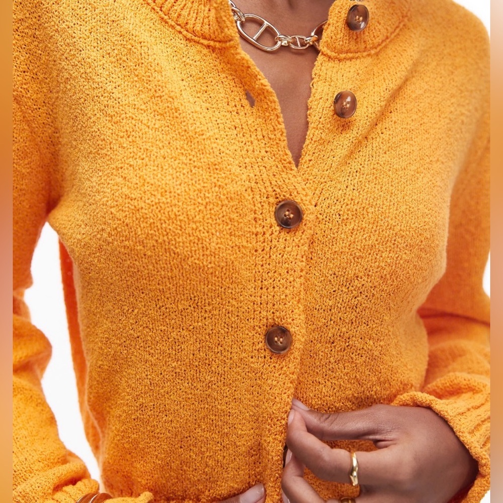 TOPSHOP Cozy Knit Button-Up Cardigan